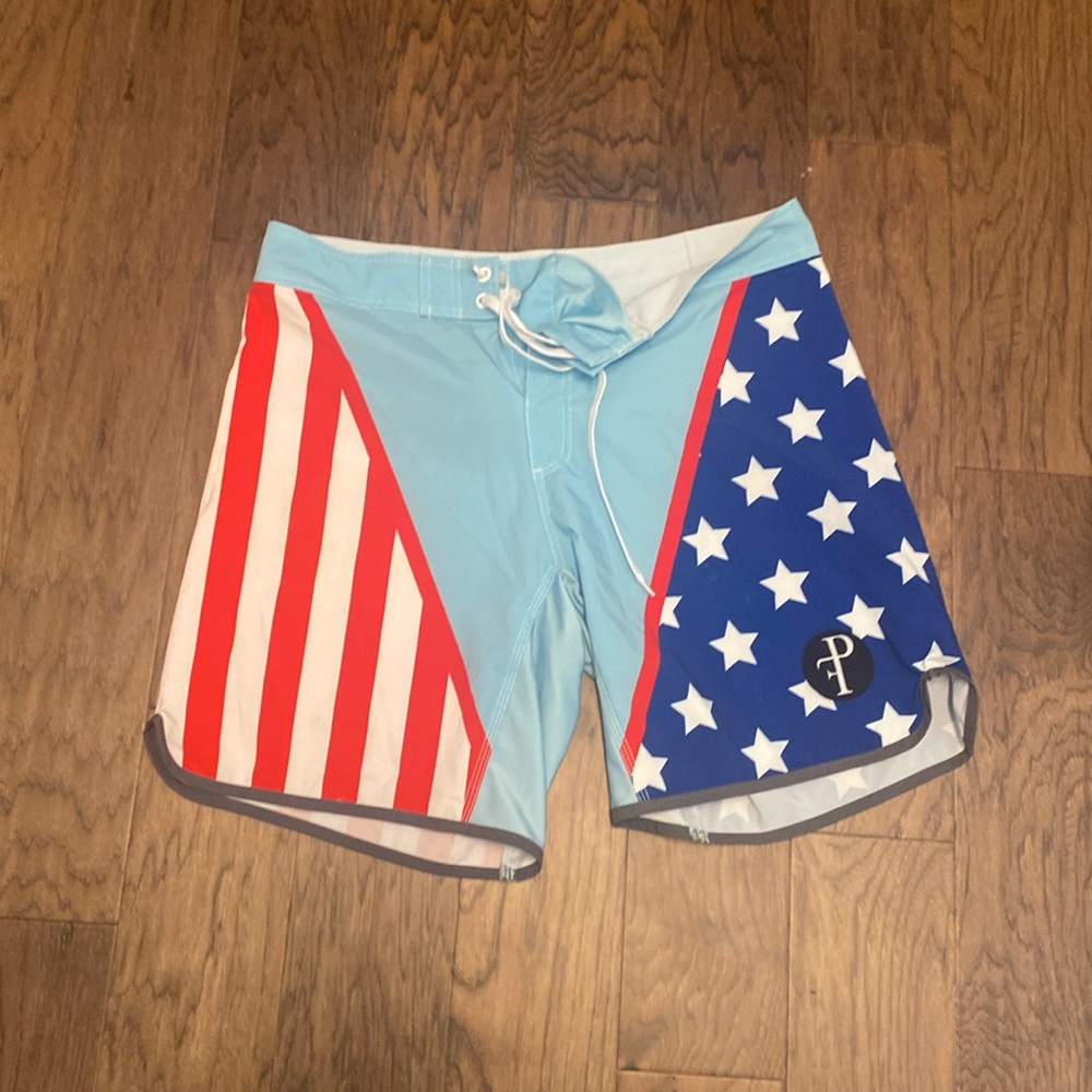 American flag board shorts 36